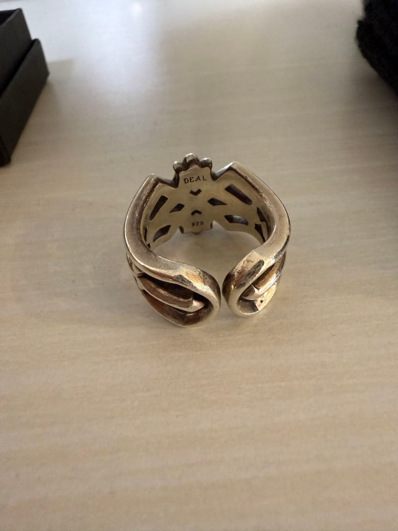 美品 ディールデザイン クラブクロスリング 指輪 SV925