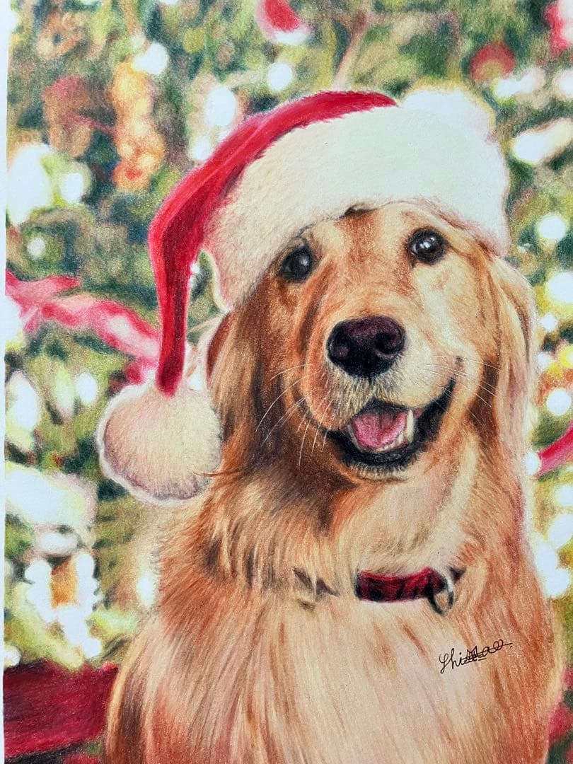 ワクワクリスマス 色鉛筆画