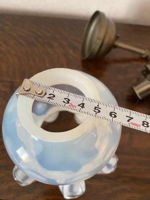 フェントン　オパールセント　ドット　ランプシェード　ビンテージ硝子シェード