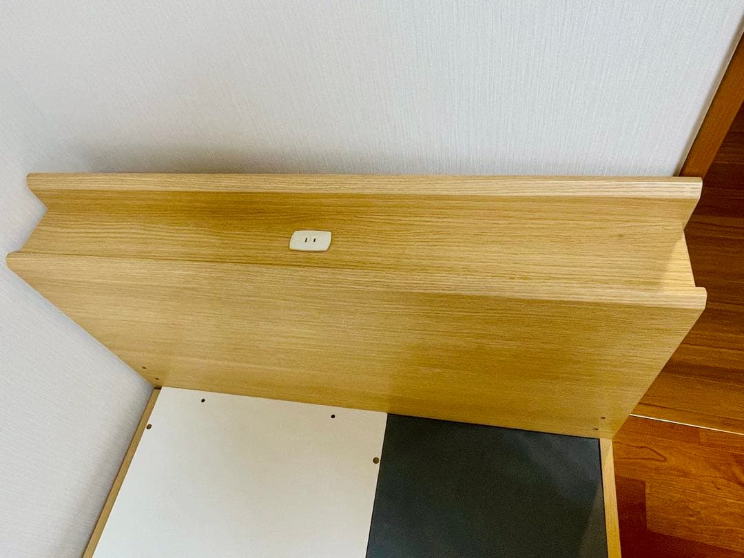 シングル 棚・サイド収納付きベッドフレーム