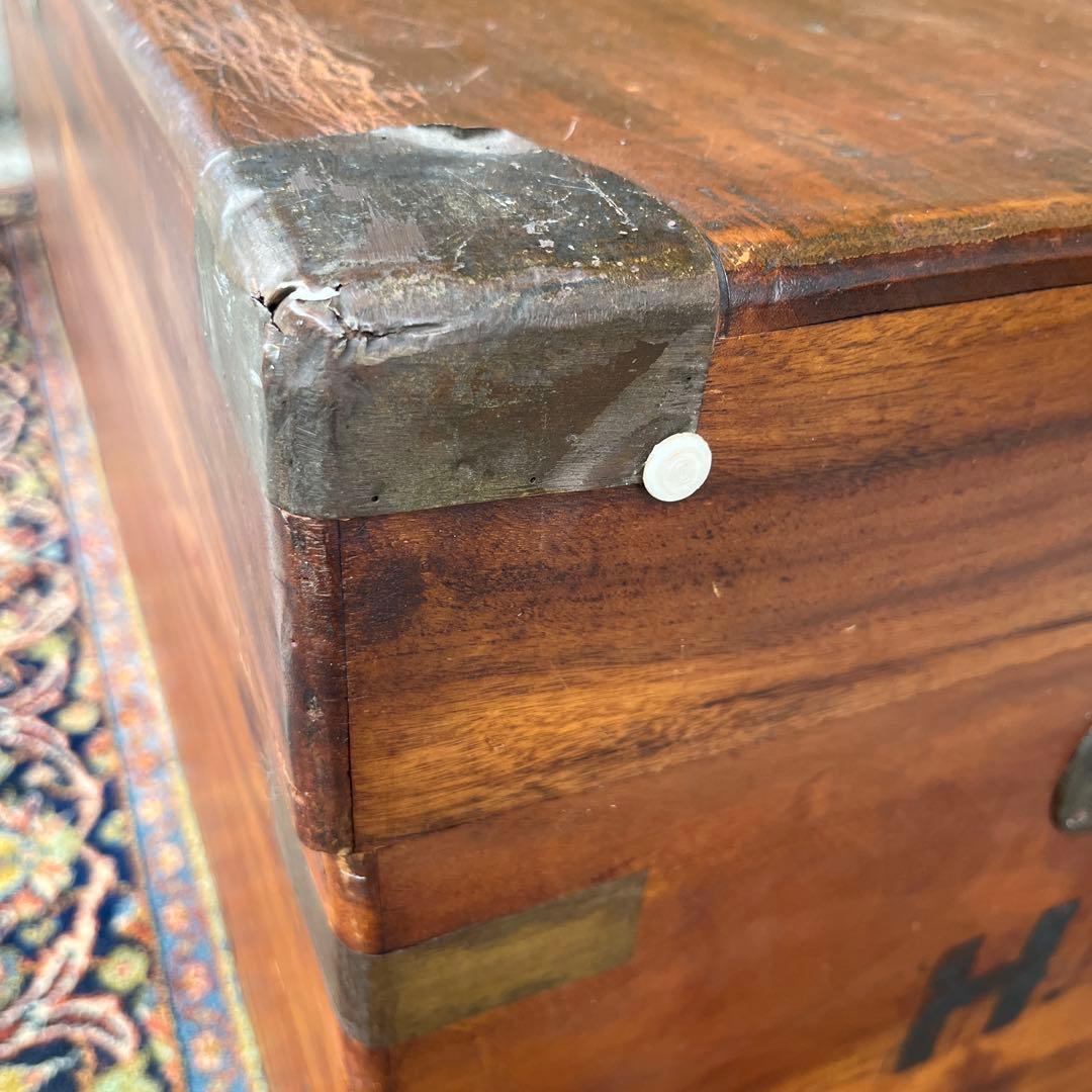 英国 アンティーク 木製 大型 トランク チェスト イギリス 100cm パイン