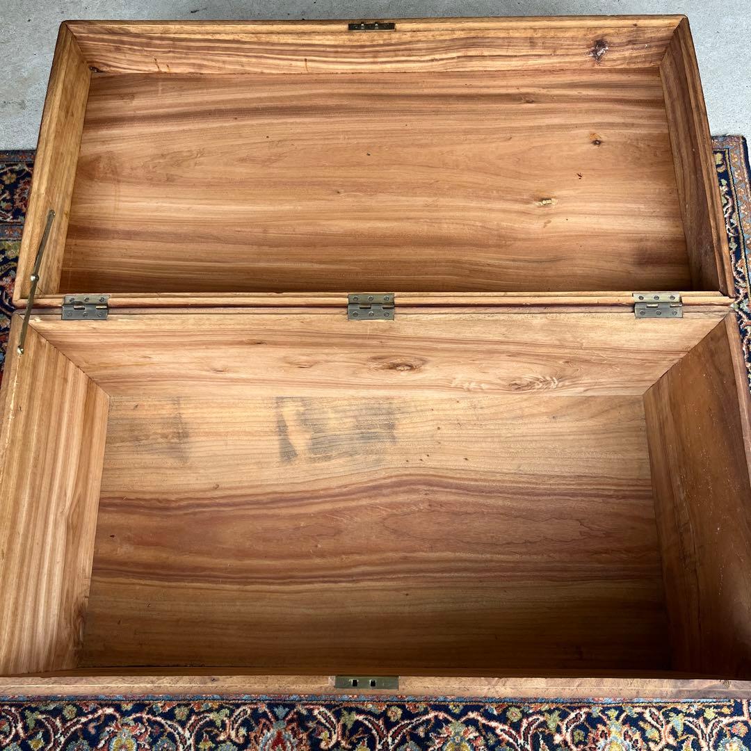 英国 アンティーク 木製 大型 トランク チェスト イギリス 100cm パイン