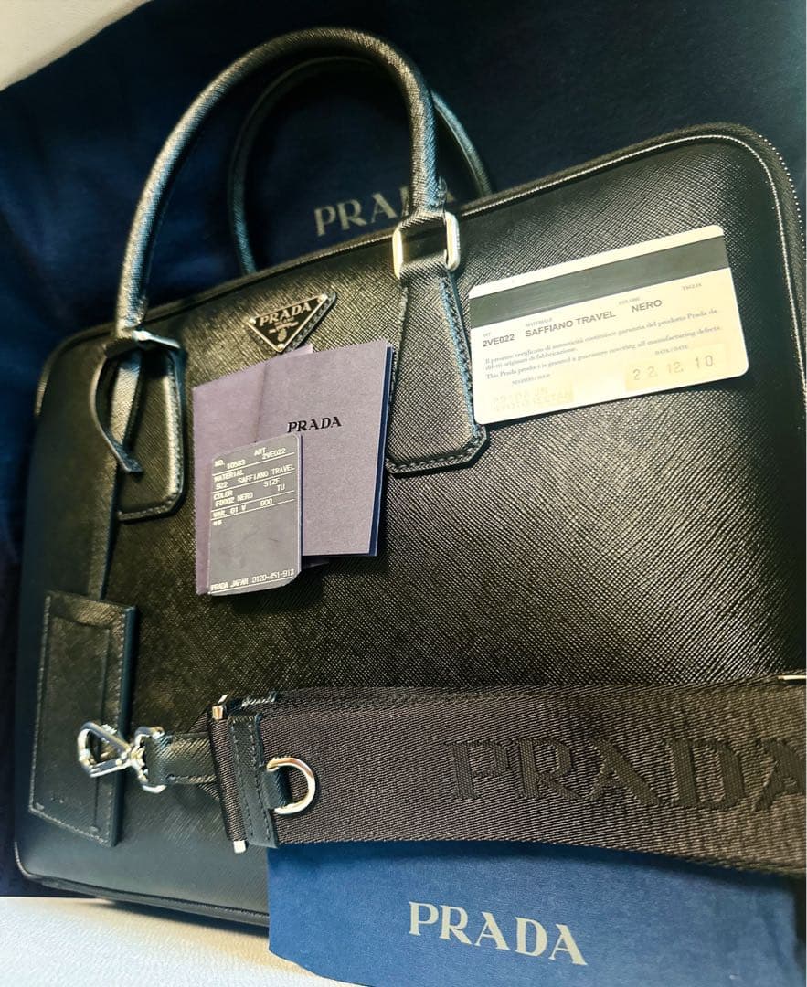 本日限定　未使用近い ビジネスバッグ　サフィアーノ　プラダ　保証書