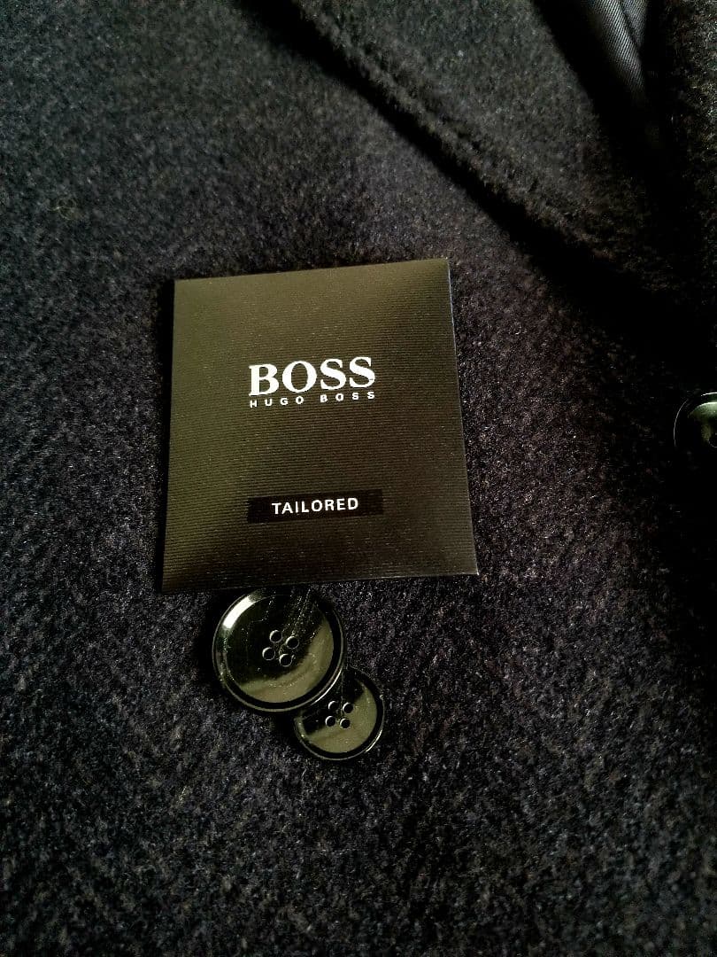 【極美品】ヒューゴボス ウール カシミヤ チェスターコート 本切羽