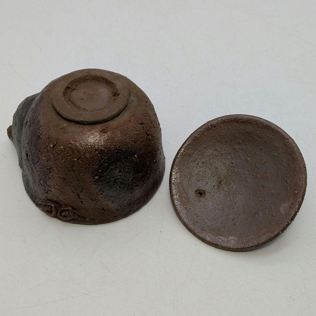 森風来 備前焼 手造り宝瓶 用心箱合布 霊芝摘み 煎茶道具 煎茶器 食器 在銘