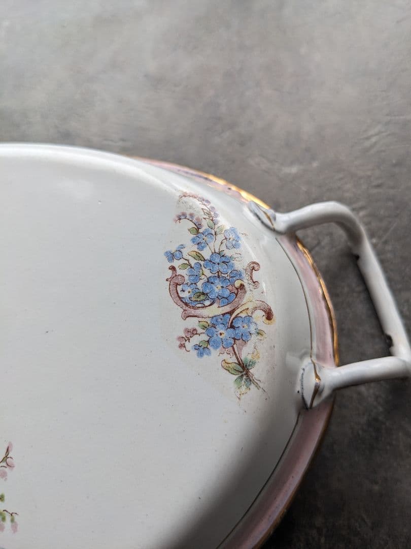 希小 JAPYフランスアンテーク　 ホーローパエリアパン　オーバル