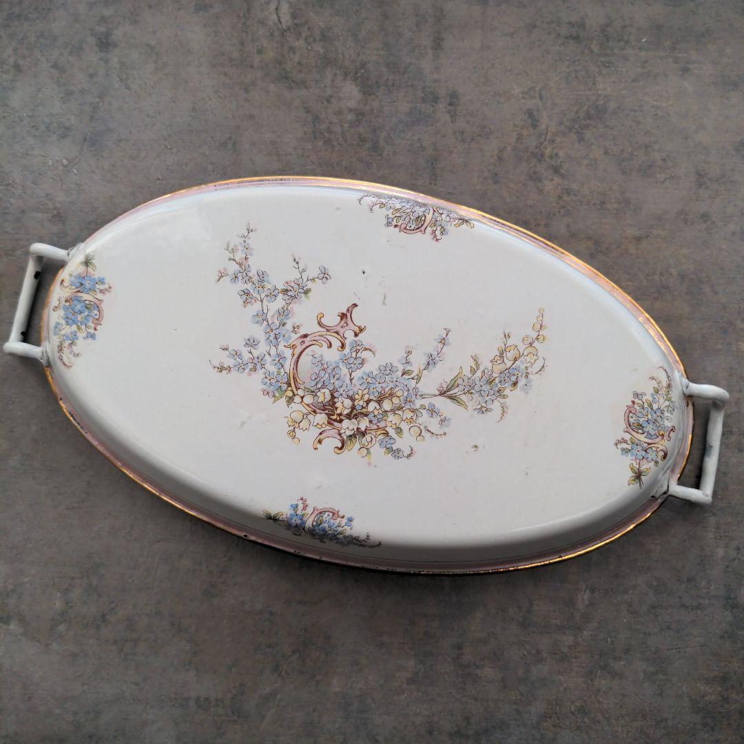 希小 JAPYフランスアンテーク　 ホーローパエリアパン　オーバル