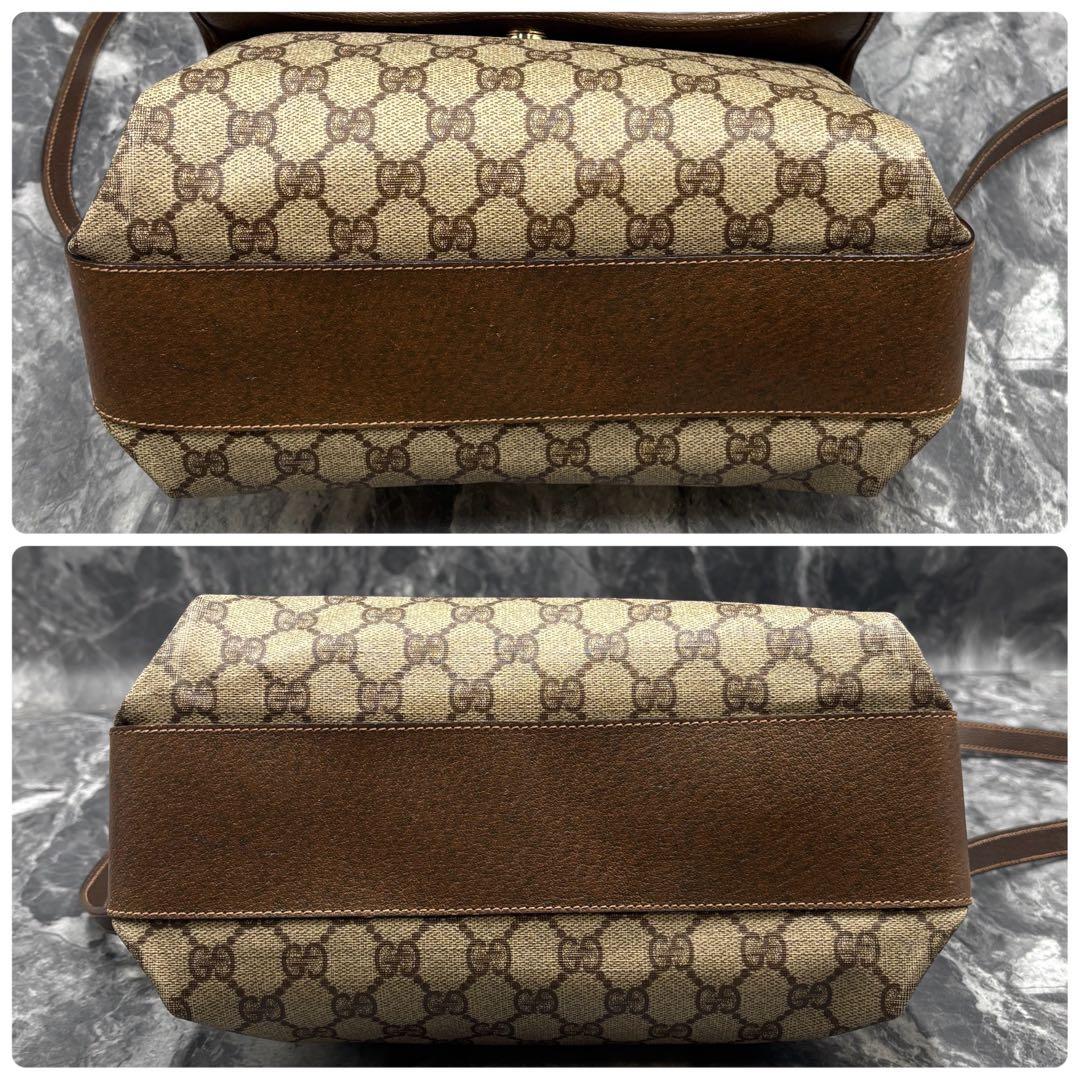✨美品✨GUCCI GG ショルダーバッグ ベージュ ブラウン ロゴ 金具