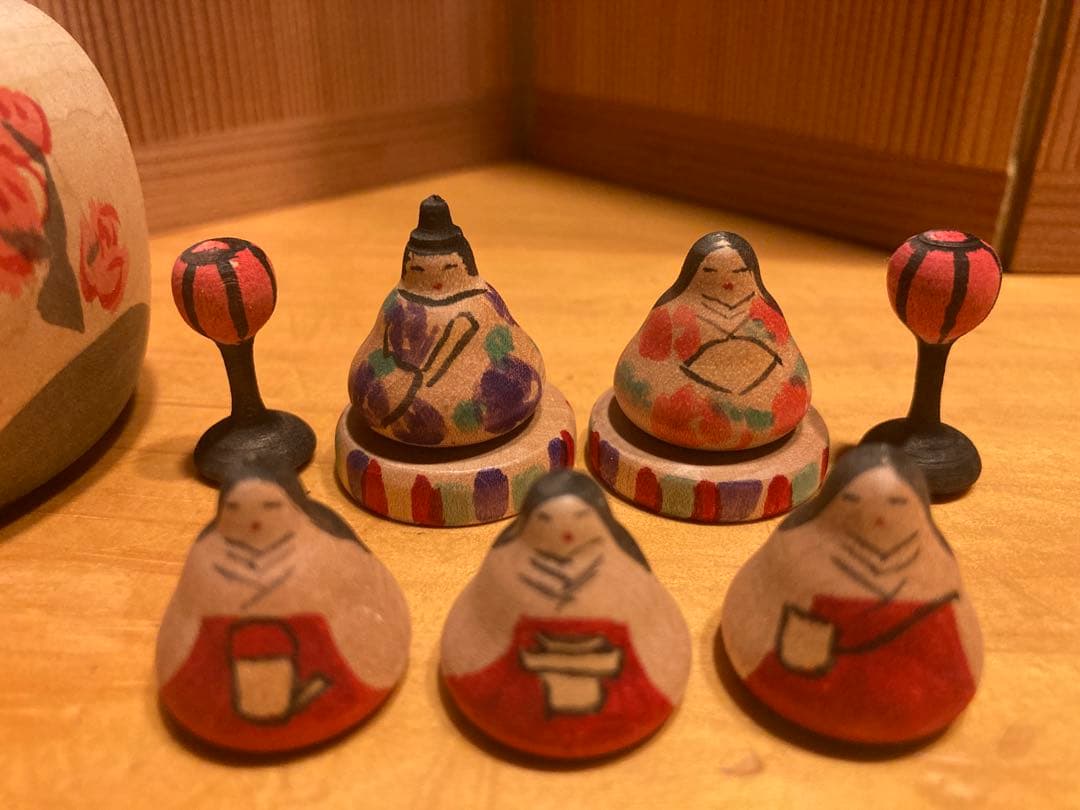 伝統こけし津軽系　今晃工人作　雛人形セット
