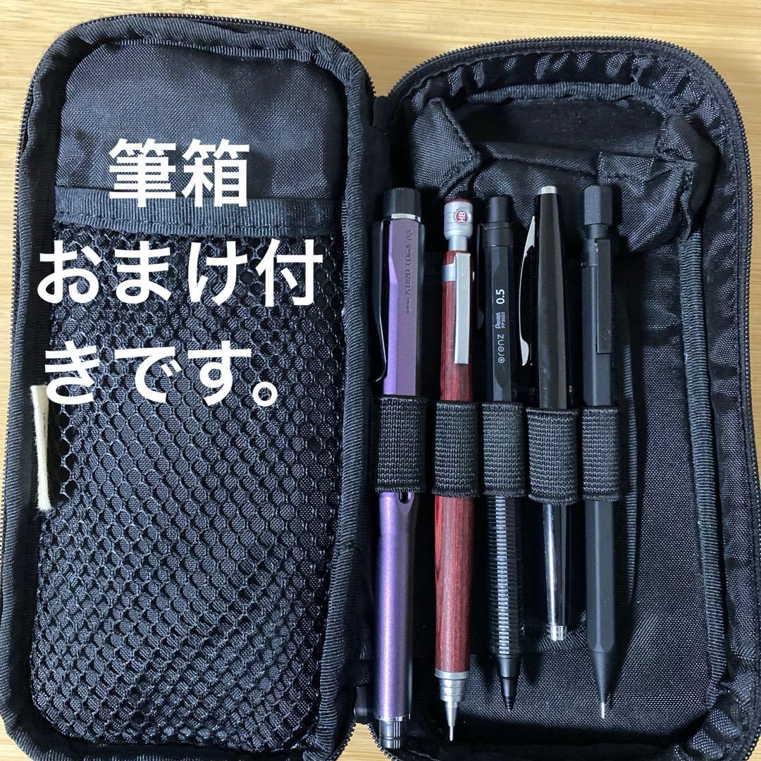 シャーペン5本　 筆箱、2本おまけ付き