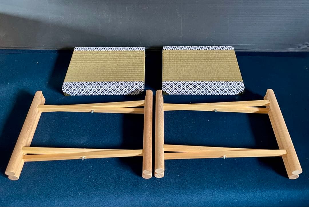 割引❣️【新品 未使用】「母」 立礼 御園棚 椅子 2脚 畳付き (17D)