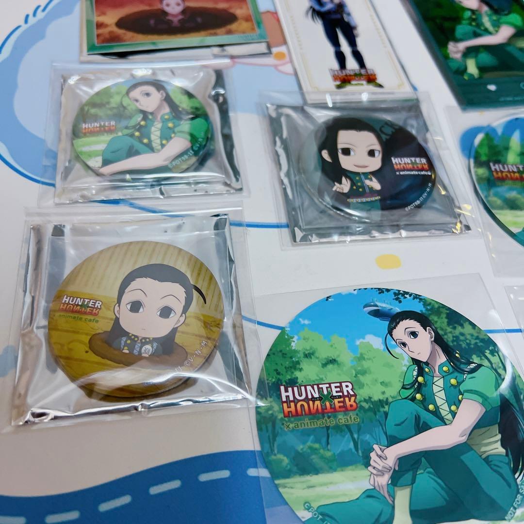 HUNTER×HUNTER イルミ アニメイトカフェアクリルコースター 缶バッジ