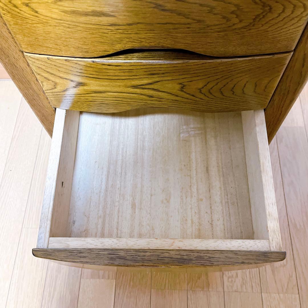 浜本工芸 ナラ材　電話台　チェスト チェスト キャビネット 引き出し収納