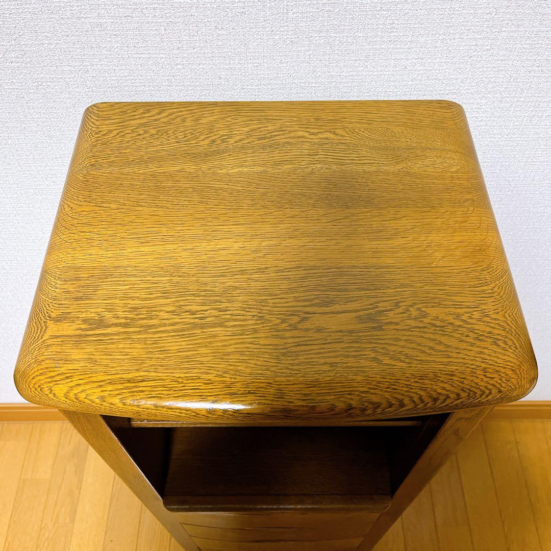 浜本工芸 ナラ材　電話台　チェスト チェスト キャビネット 引き出し収納