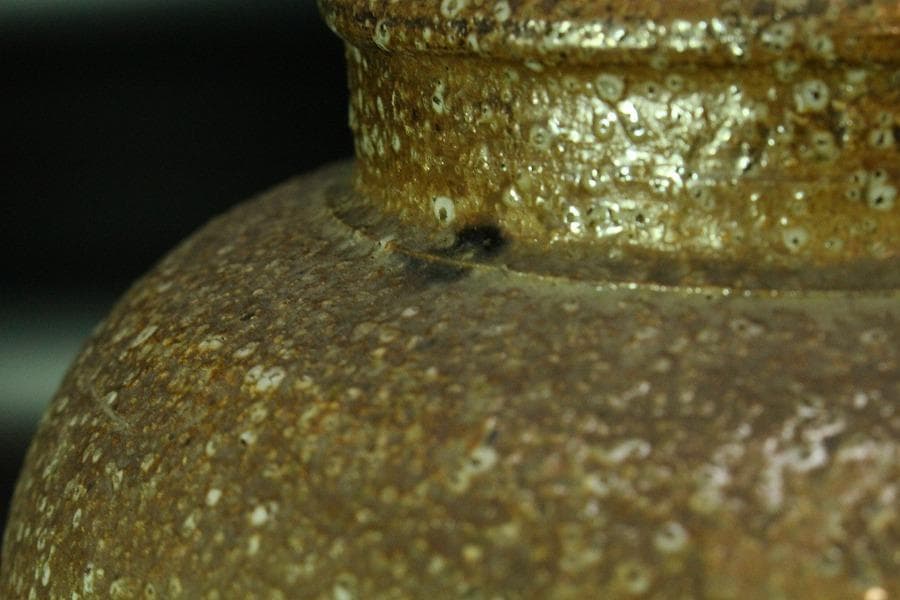 古い 信楽 茶壷 六古窯(K-XA846)