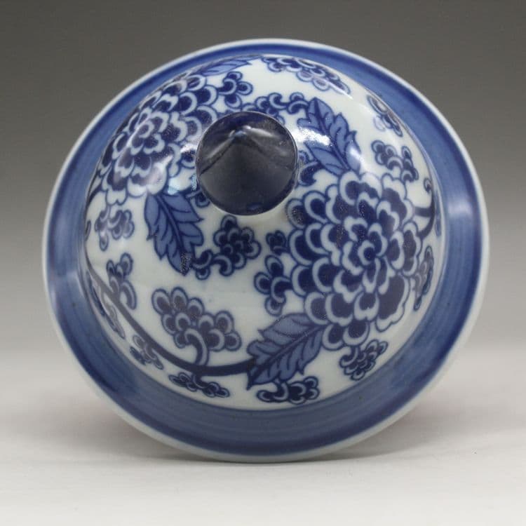 青花釉下彩麒麟花将軍缶 景徳鎮 陶磁器 装飾品 現代工芸品 美術品 置物