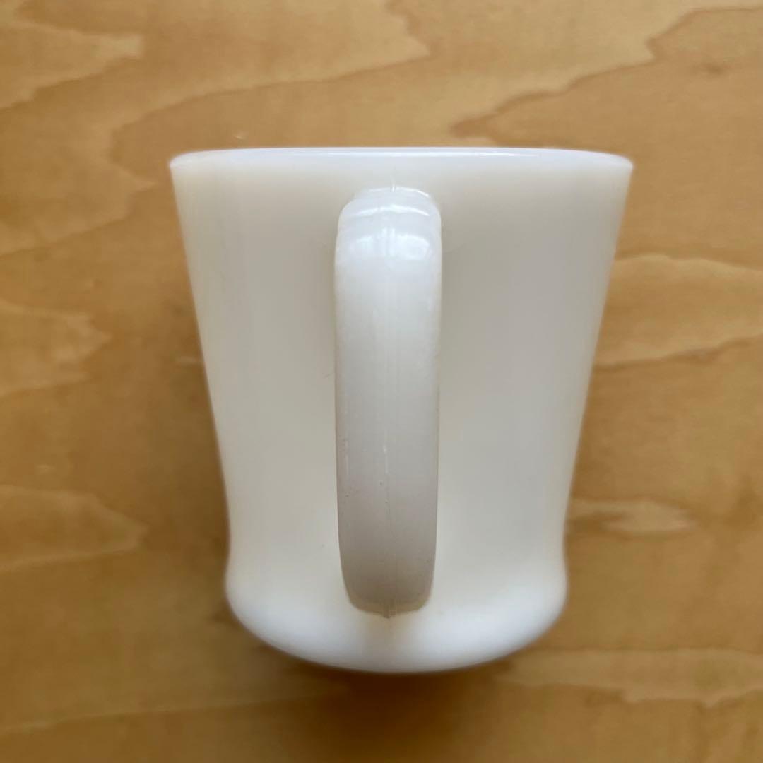 FireKingファイヤーキング Dハンドルマグ 1950年代前半 ミルクガラス