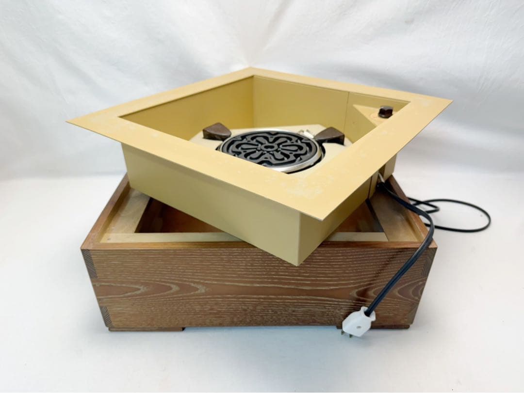 ほぼ未使用 茶道具 野々田式 女桑置炉L-904丸型熱板菊池政光造 阿弥陀堂釜