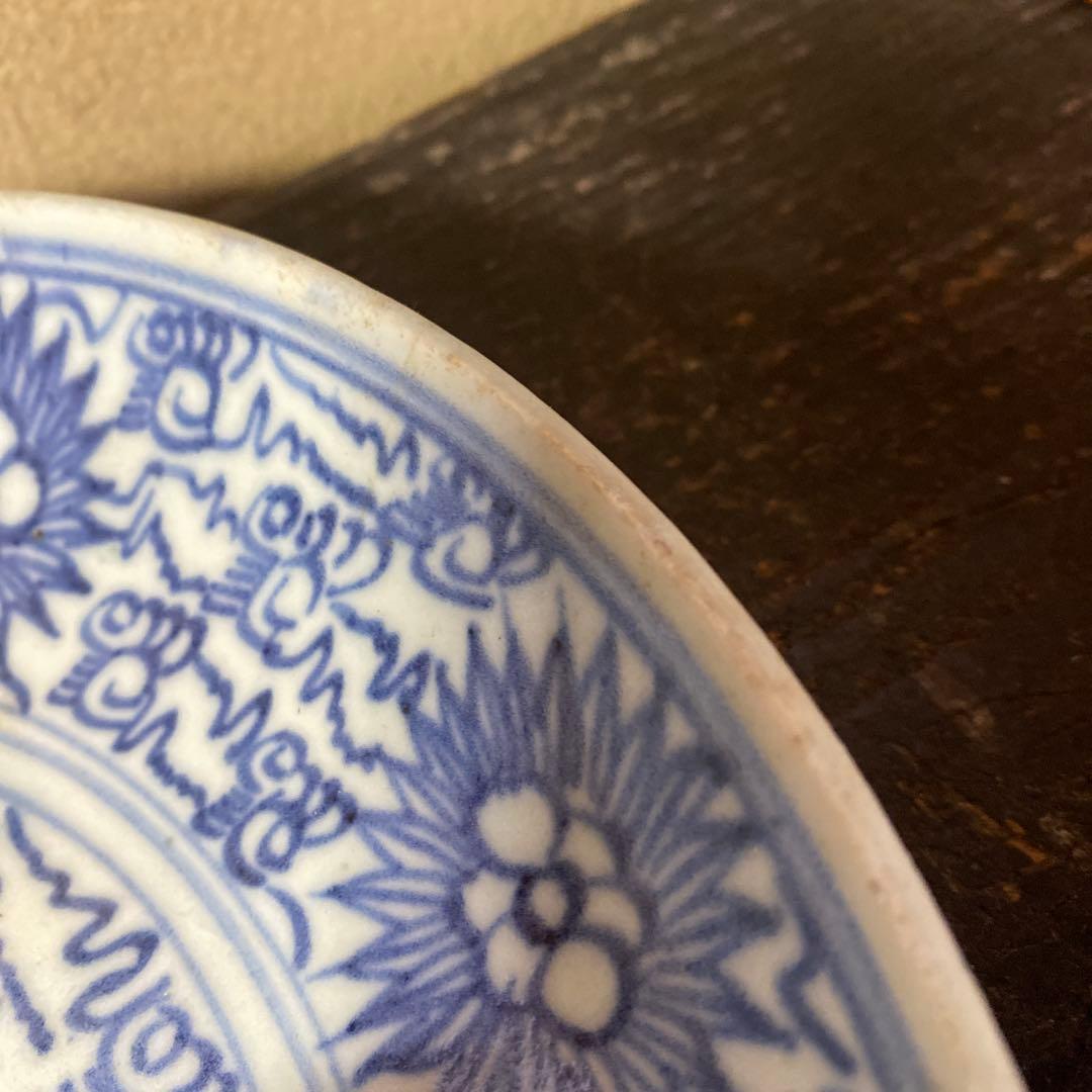 中国古玩　清朝染付皿