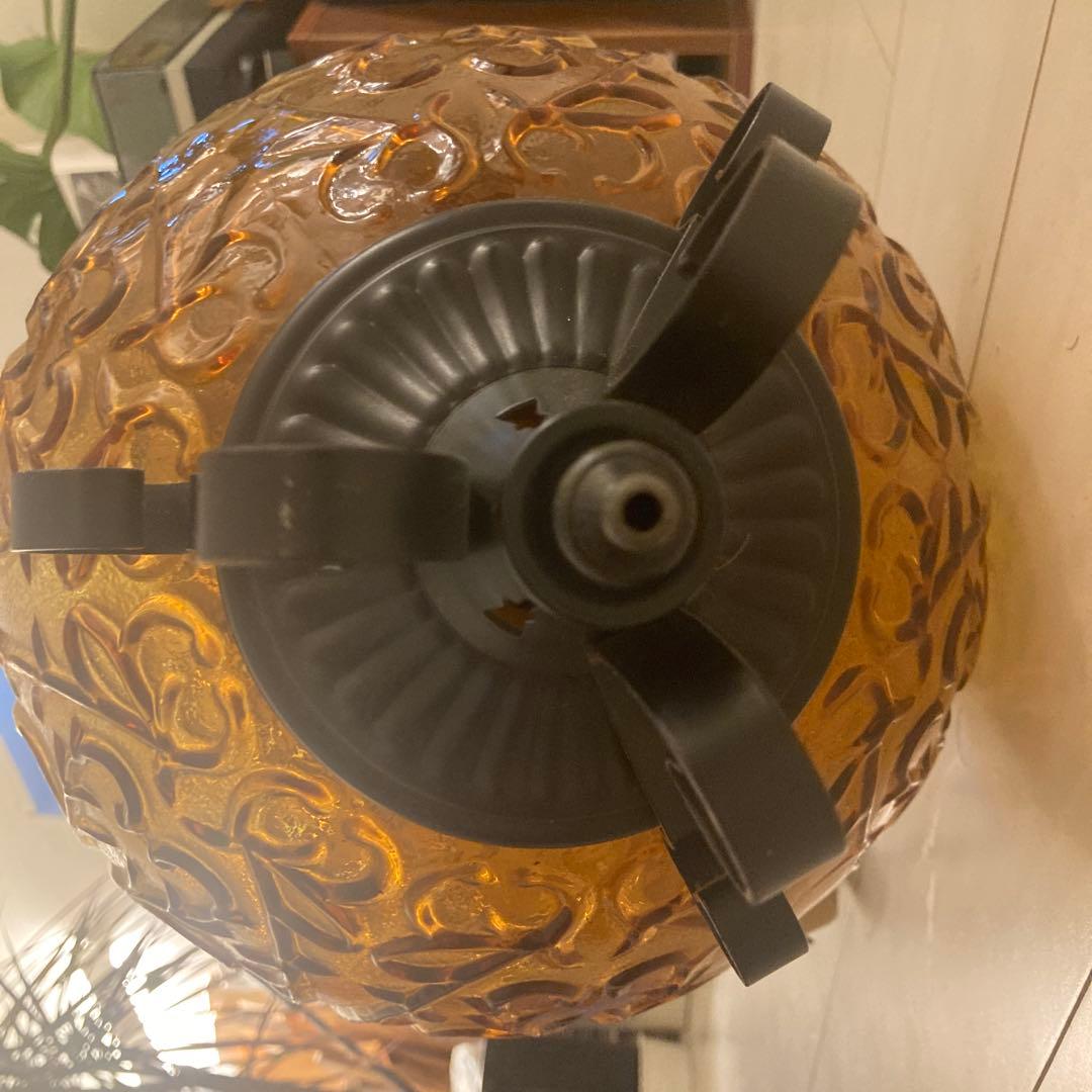 アンバーガラス　ペンダントランプ　ライト　ヴィンテージ アンティーク