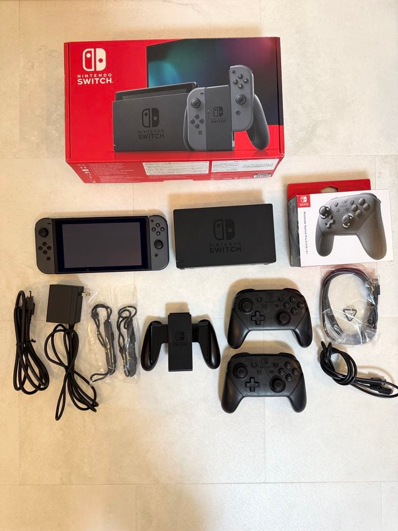 Nintendo Switch+プロコントローラー2台+ 256GB SDカード