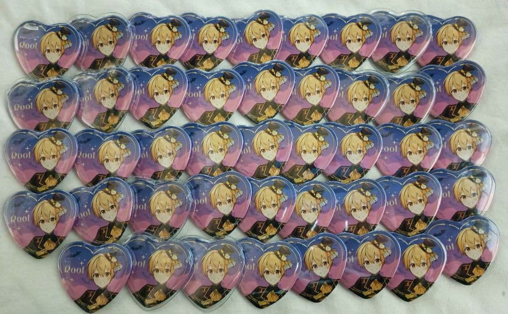 すとぷり　るぅと　ハートの缶バッチ　2023　ハロウィン　等身