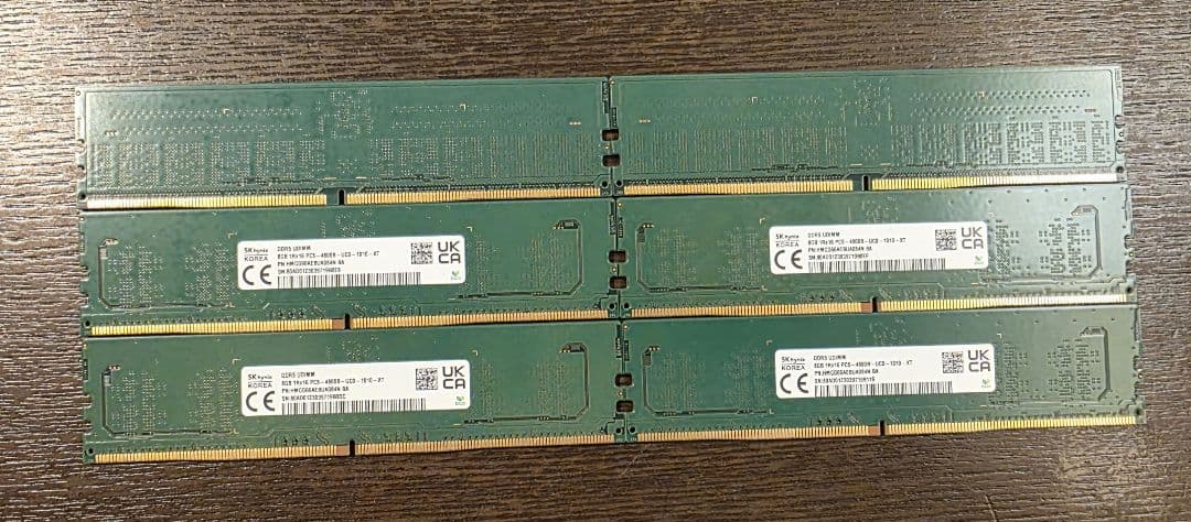 SK hynix DDR5 UDIMM 8GB×4＋16GB×2 計6枚