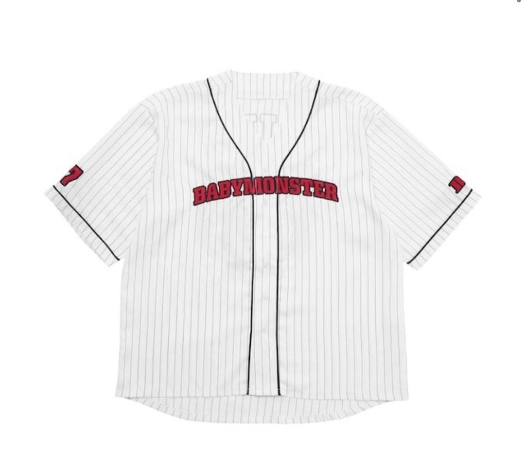 BABY MONSTER ベースボールシャツ　WHITE Mサイズ