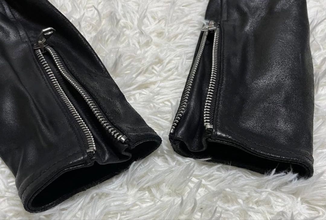 G-STAR RAW シングルライダースジャケット　レザージャケット　牛革　黒