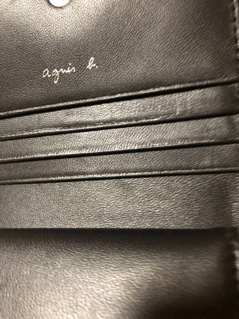 agnes b. アニエスベー 二つ折り財布 リボン ブラック