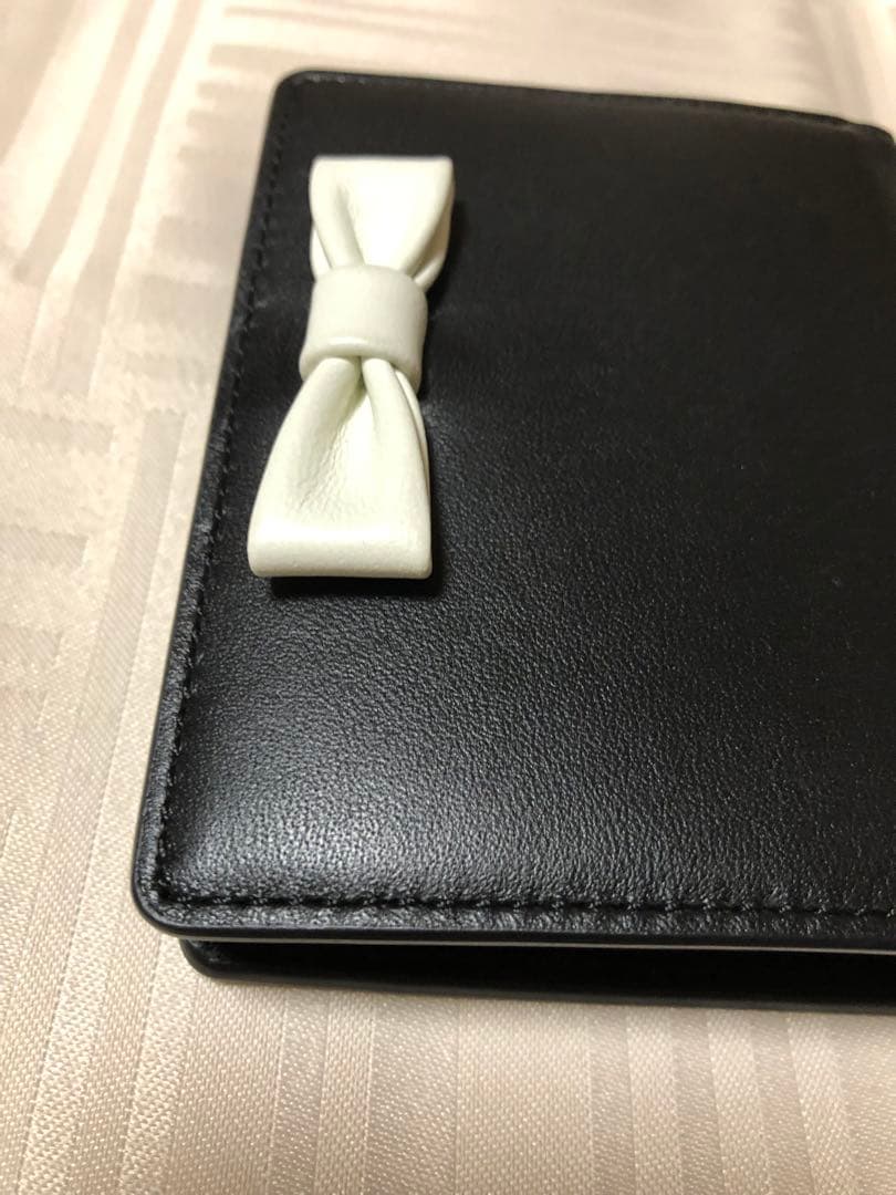 agnes b. アニエスベー 二つ折り財布 リボン ブラック