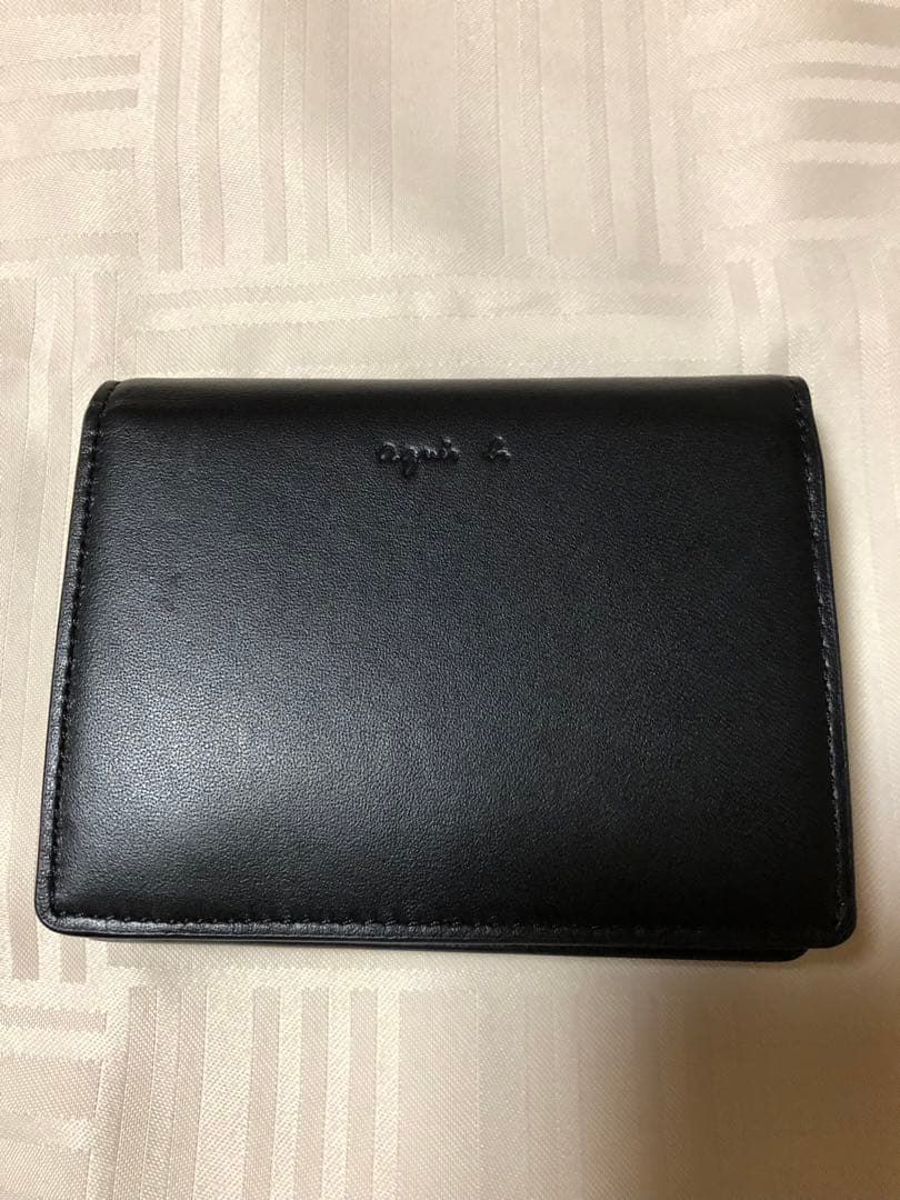 agnes b. アニエスベー 二つ折り財布 リボン ブラック