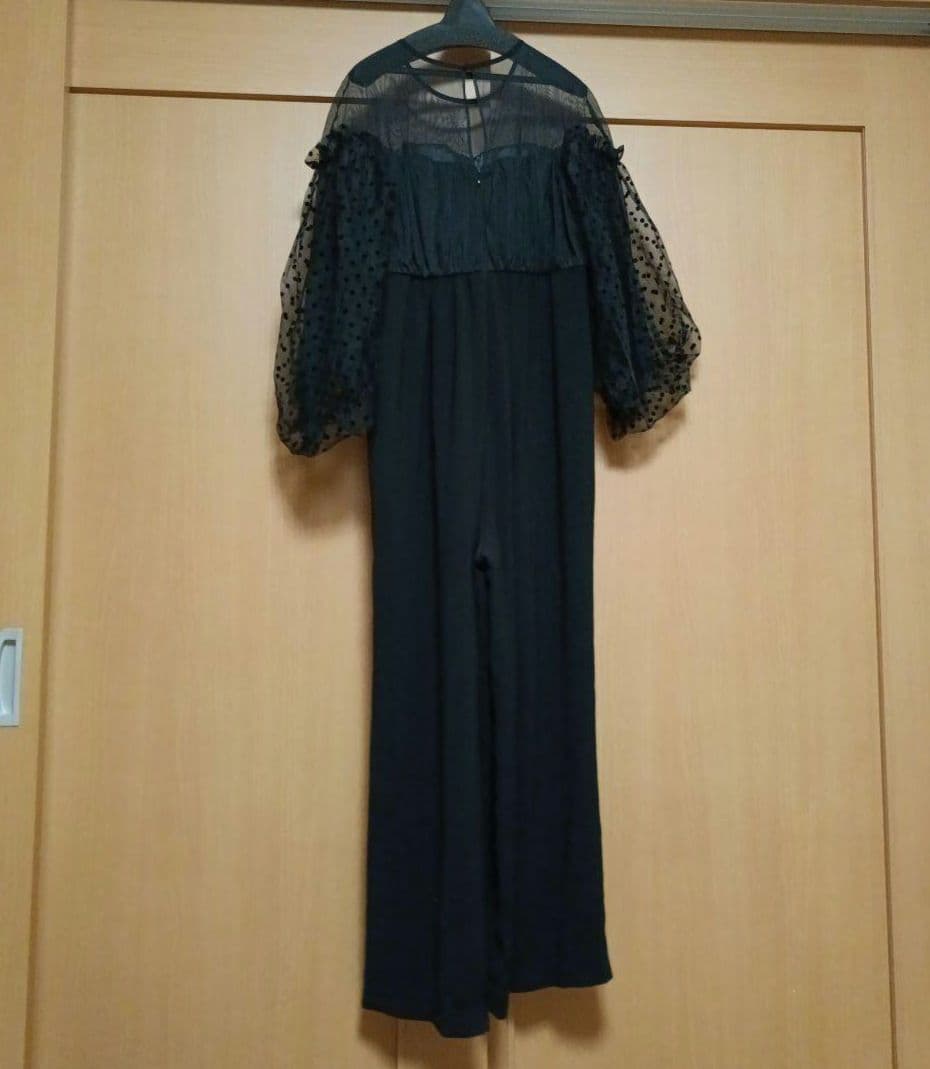 DouDou flocky dot dress　ブラック L