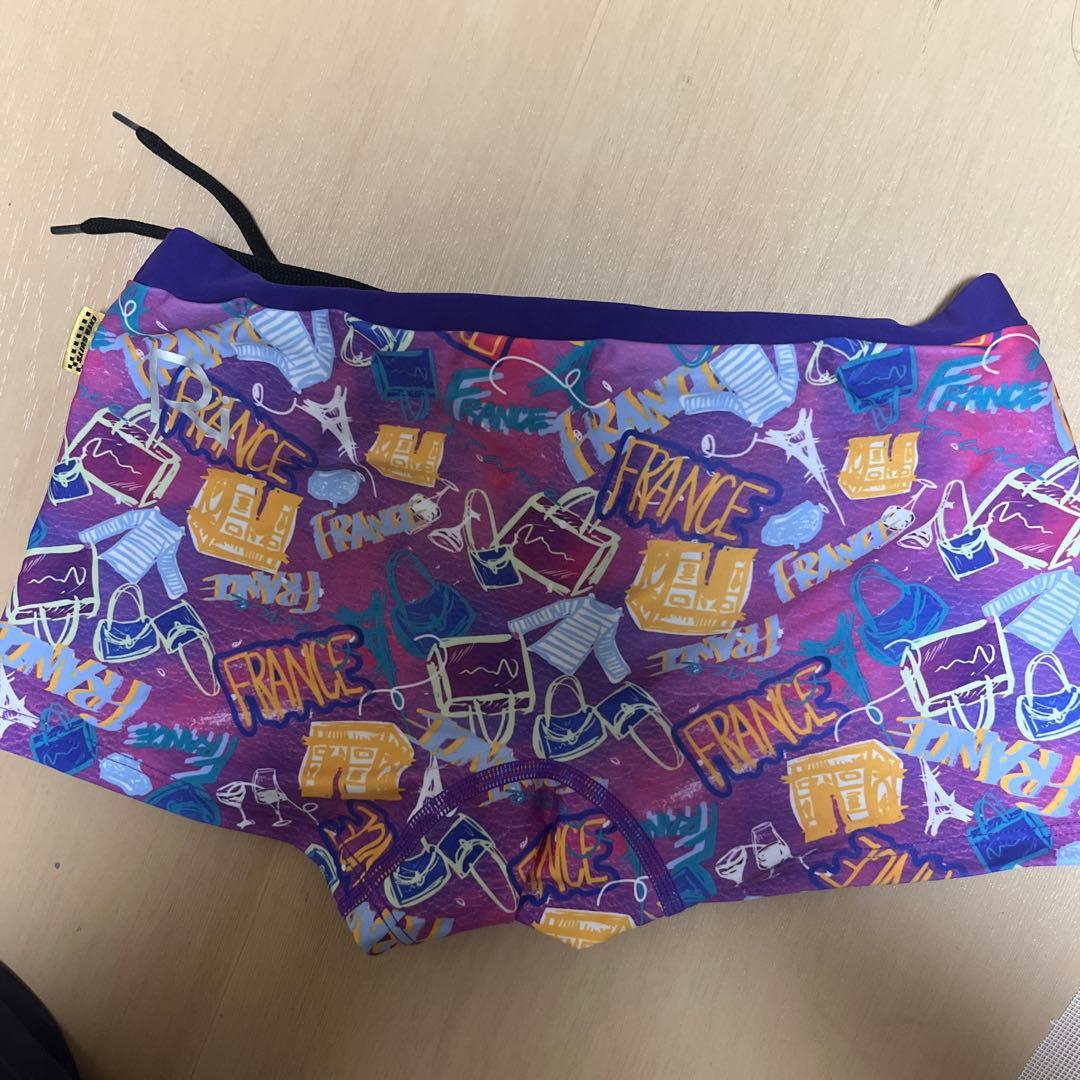 Mizuno 競泳水着 青/ピンク グラフィックデザイン