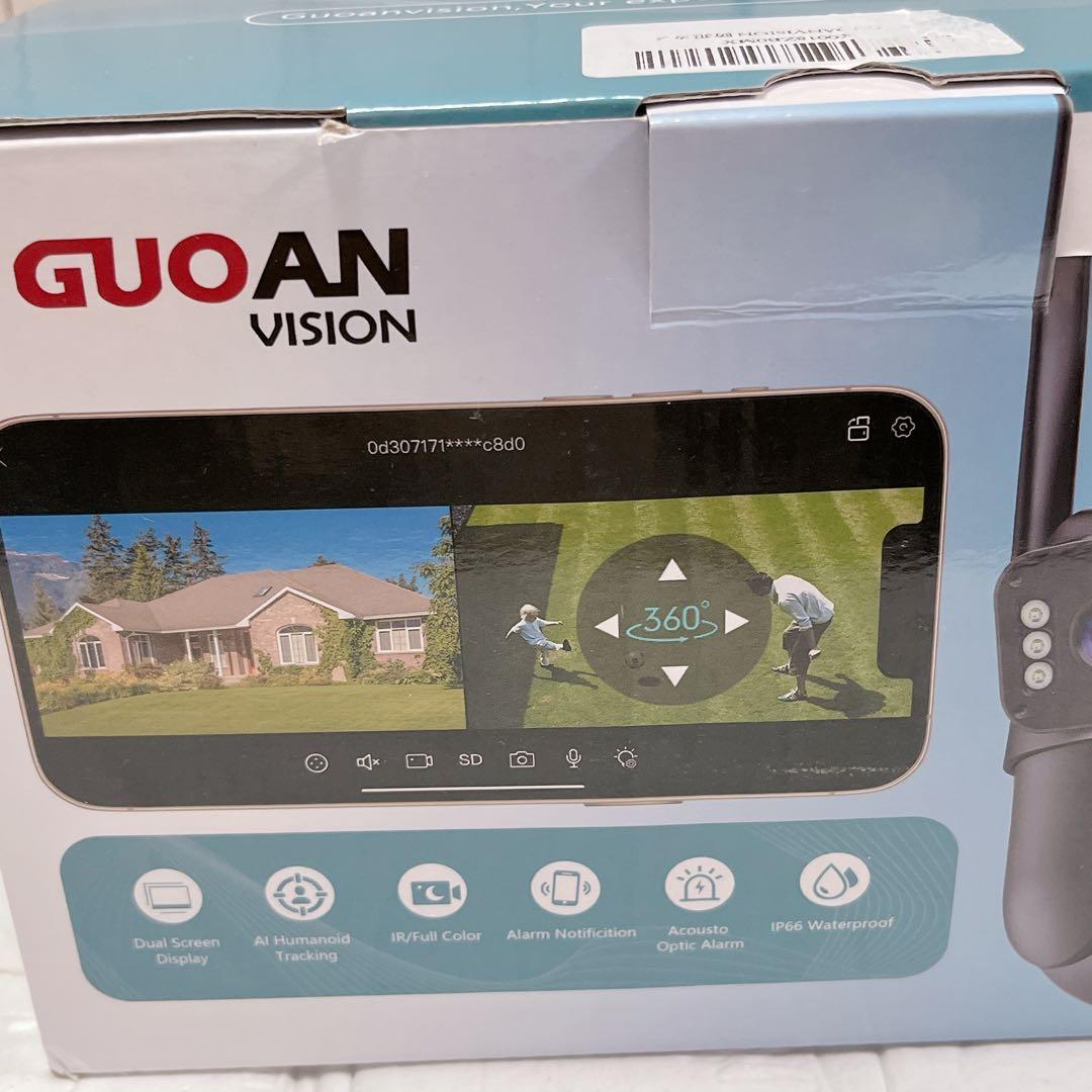 防犯カメラ 三つ監視画面 WiFi 接続 監視カメラ 屋外 355°広角撮影