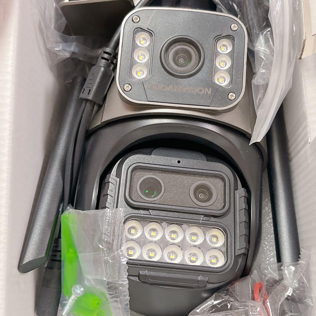 防犯カメラ 三つ監視画面 WiFi 接続 監視カメラ 屋外 355°広角撮影