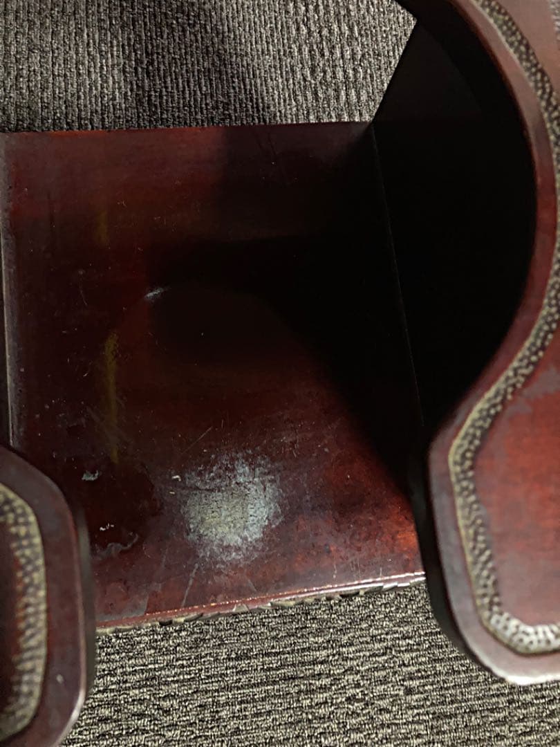 ★日光彫★ 木彫り 民芸品 ポット台 アンティーク