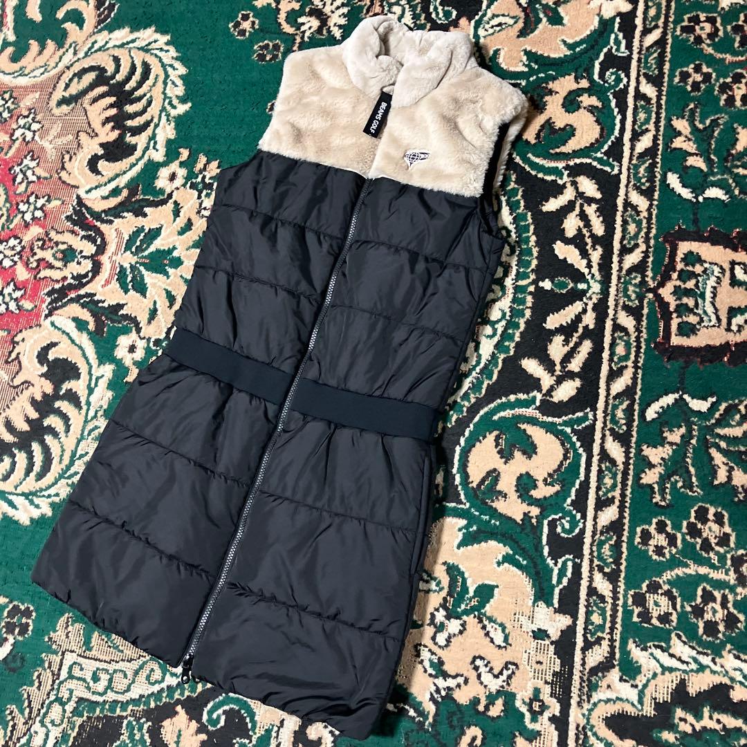 美品　ビームスゴルフ　ワンピース　ブラック　ファー