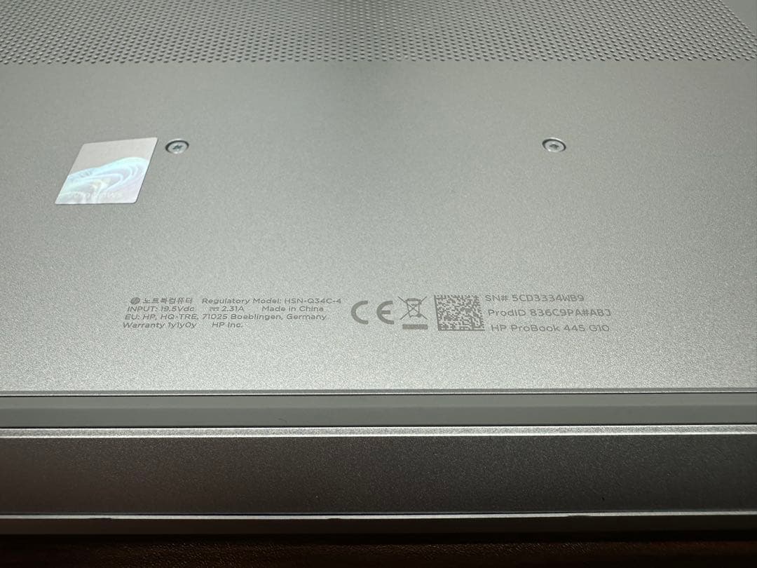 Windowsノート本体 HP PROBOOK 445 G10 Ryzen7 7730 16Gb