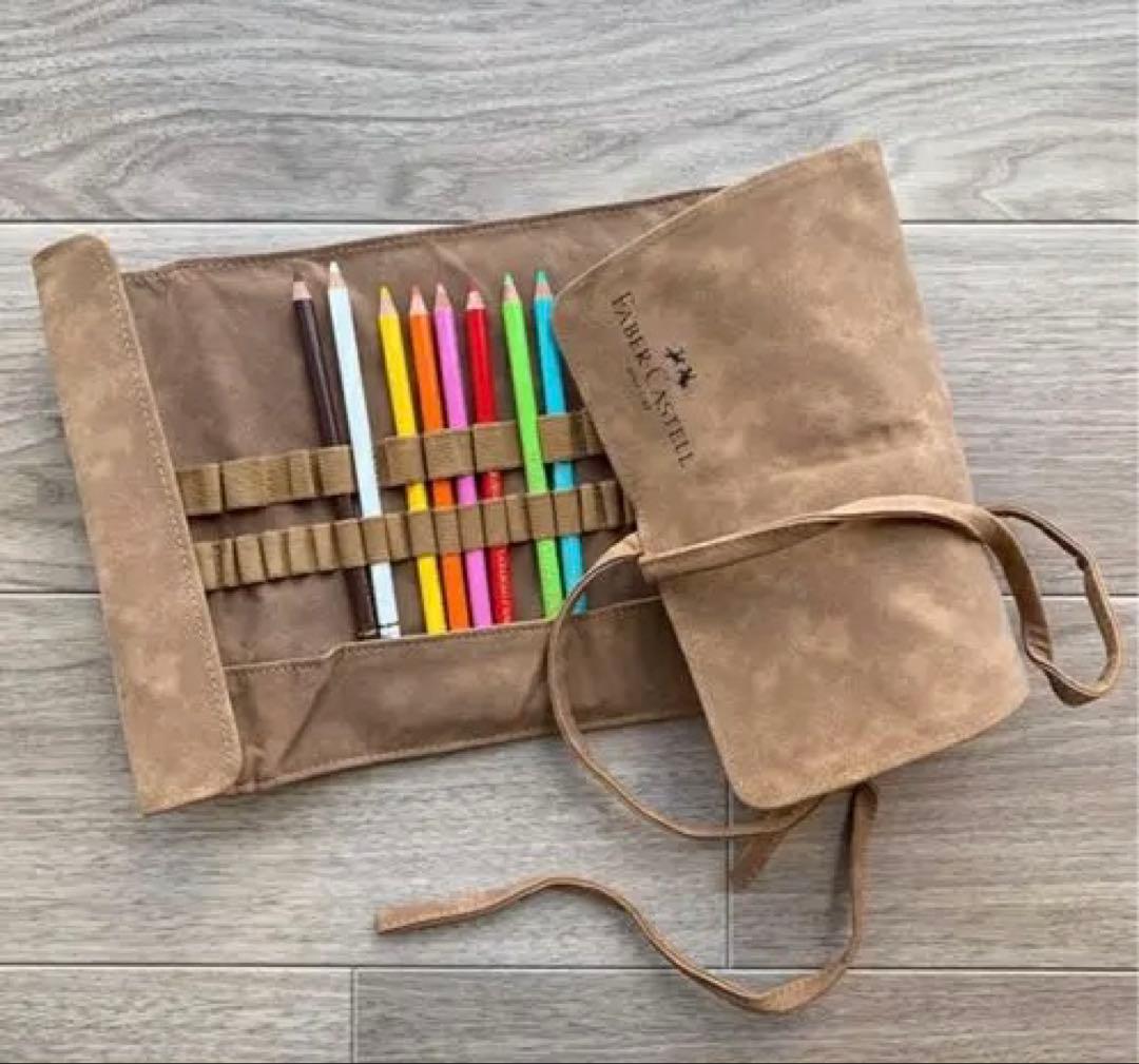 used美品Faber-Castell 水彩色鉛筆 ロールケース と色鉛筆30色