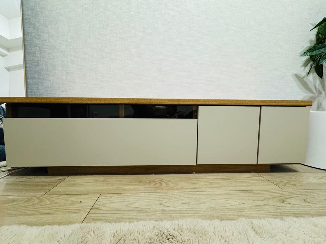 lowya テレビ台 140cm シャビーナチュラル グレージュ