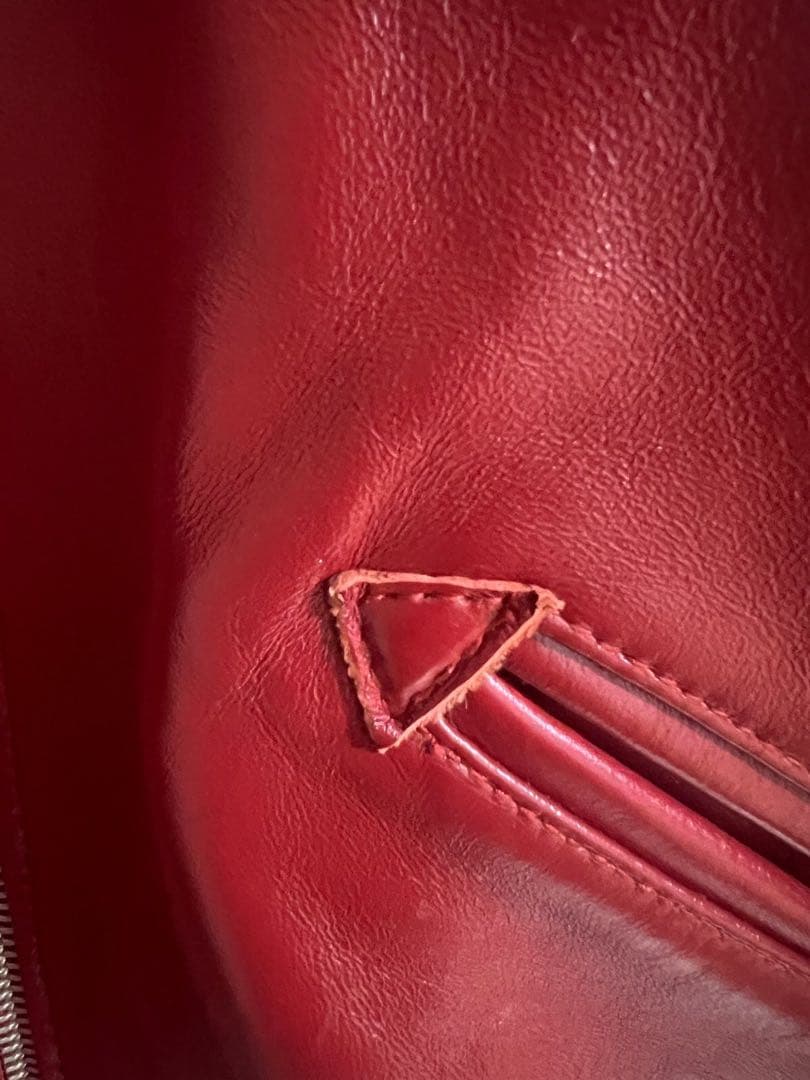 AVIREX レザージャケット スタジャン 赤 M