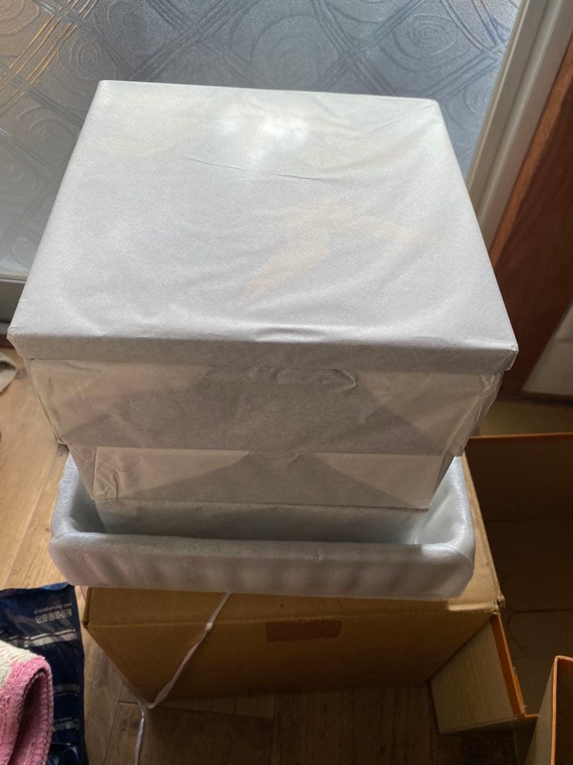 金色の松鶴 重箱 台付