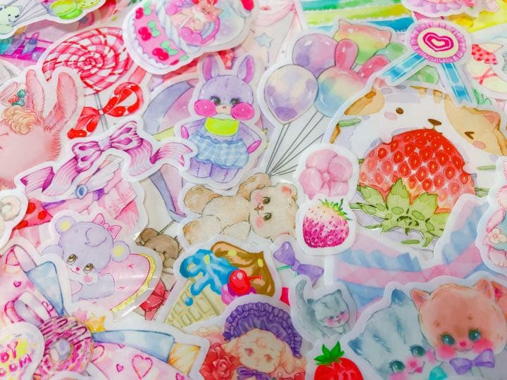 可愛いい❤️❤️フレークシール( ⸝⸝•ᴗ•⸝⸝ )ゆめかわセット♡♡