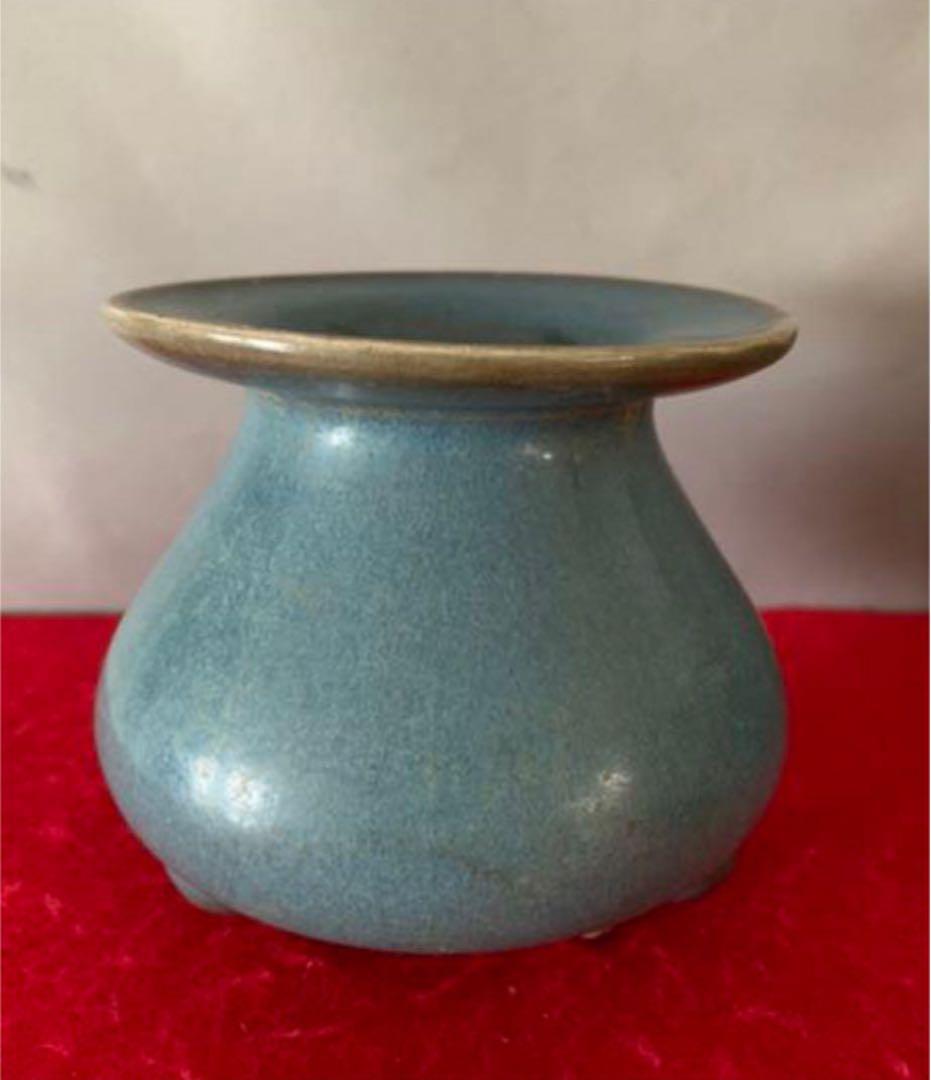 中国古美術 宋時代鈞窯壺 水指水盂