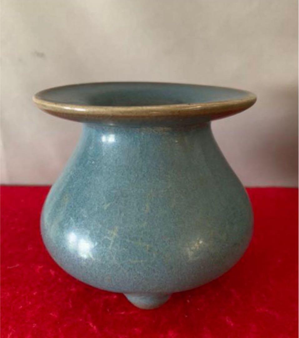 中国古美術 宋時代鈞窯壺 水指水盂