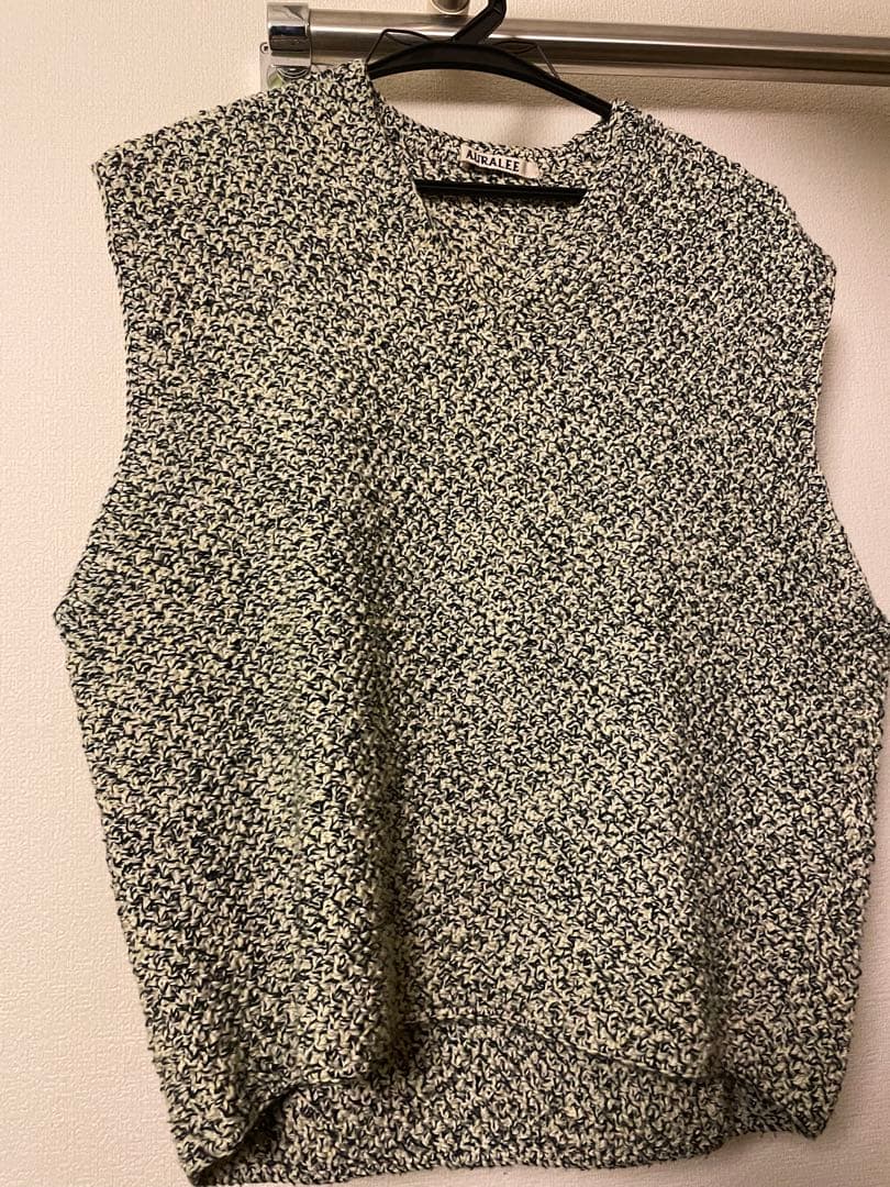【AURALEE】COTTON CASHMERE CORD KNIT VEST
