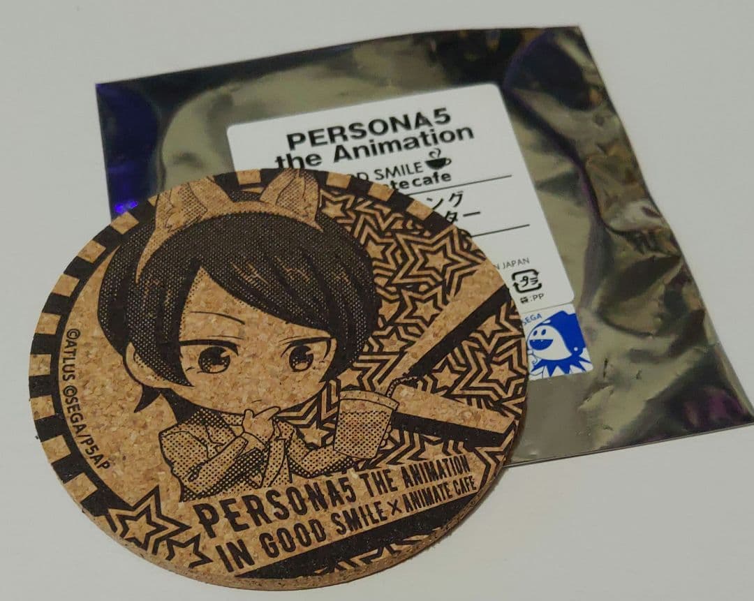 ①コルクコースター　ペルソナ5　喜多川 祐介　アニメイトカフェ