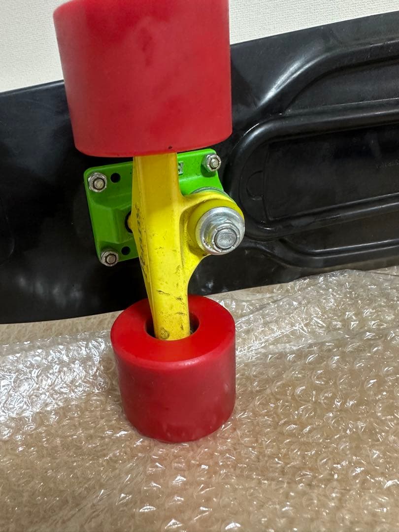 早い者勝ち ペニースケートボード ブラック ラスタカラー 27inch