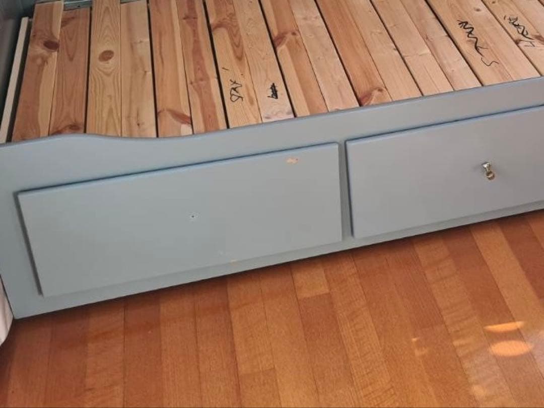 マサ　IKEA HEMNES デイベッドフレーム　グレー